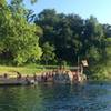 Barton Creek at Zilker Park...just off the trail.  Lifeguards are on duty and diving board is a fun attraction.