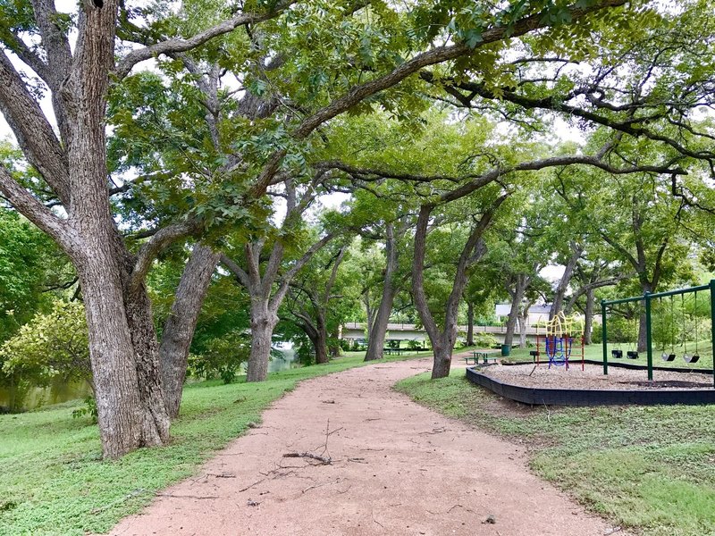 Woodlands Park & Nature Preserve... easy trail loop around the park and creek/lake area.