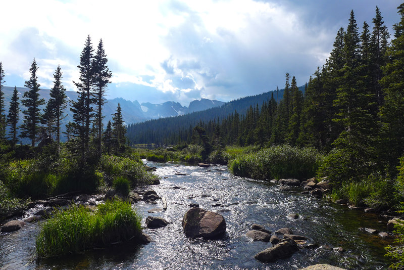 South Saint Vrain Creek flows from Long Lake