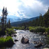 South Saint Vrain Creek flows from Long Lake