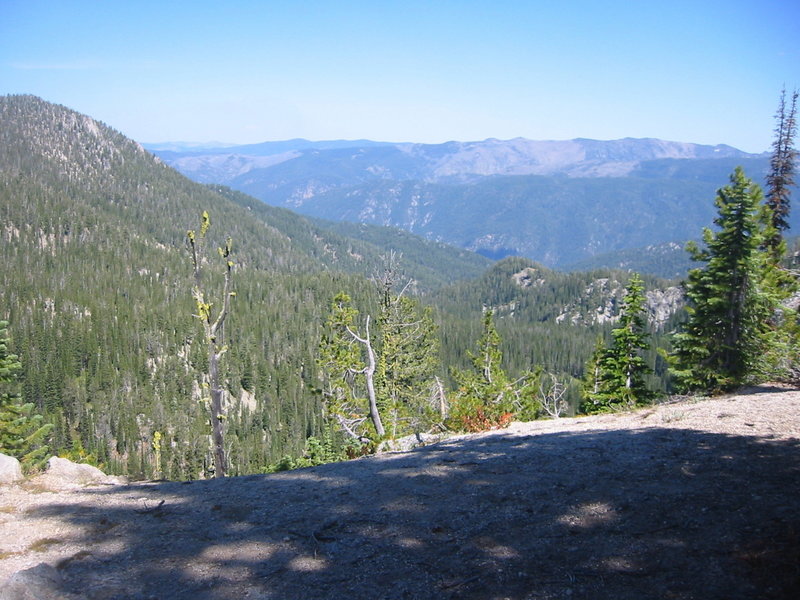 Looking down into the Cougar drainage.