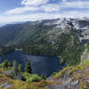 Looking from Trappers Peak over the Thornton Lakes.