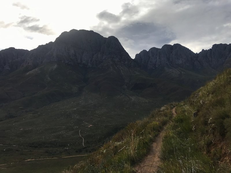 Blissful singletrack on the mountain slopes