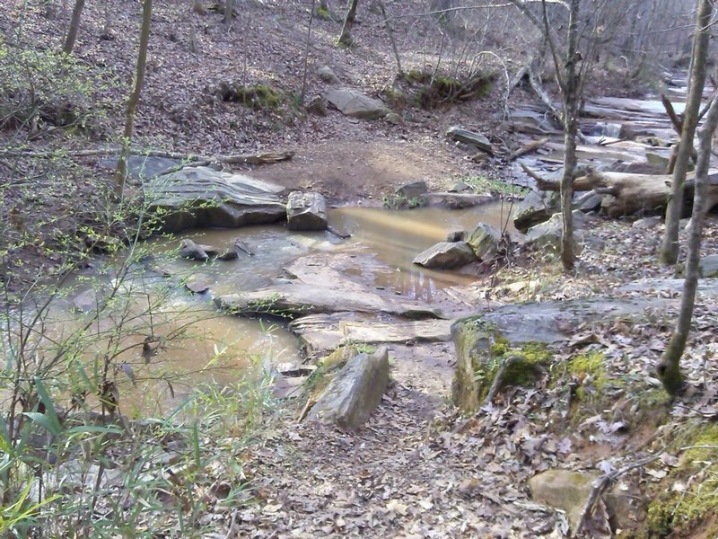 last creek crossing heading back to parking