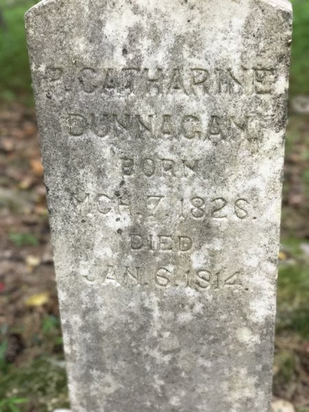 Grave stone from old family plot