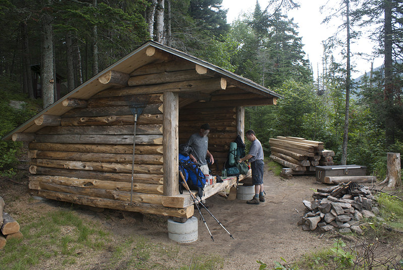 Wassataquoit Stream shelter on first night.