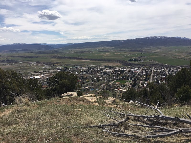 Meeker and the White River Valley down below.