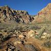 Heading toward the painted rocks.