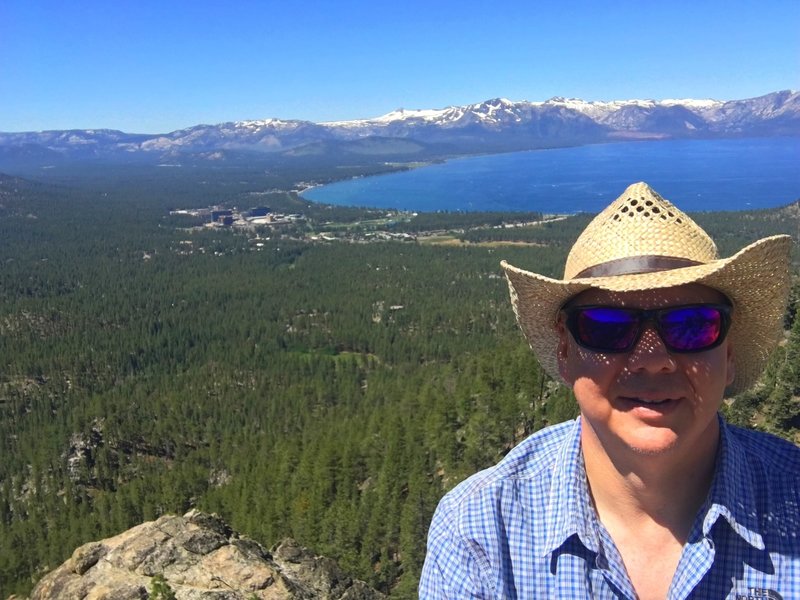 Tahoe Basin and South Tahoe seen from the top of Castle Rock