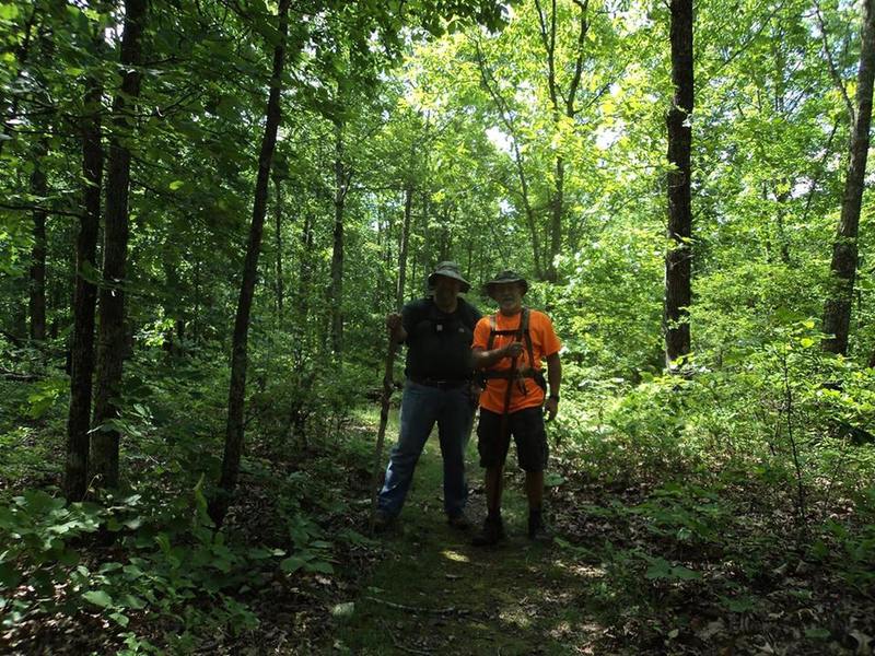 A quick pose for a trail selfie; Jamski on the left, Dr. Love on the right...