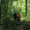 A quick pose for a trail selfie; Jamski on the left, Dr. Love on the right...