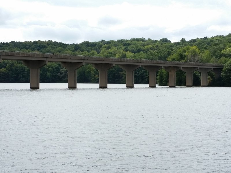 Route 528 bridge as seen from the Glacier Ridge Trail