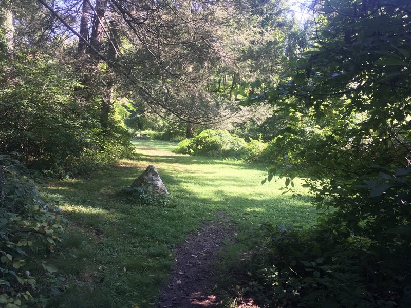 Monument at the camp site along Pennypack Creek