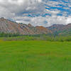 Lower Relief Valley with the metamorphic East Flange Rock on the right and the Granite Dome area in the background on the left