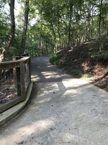 Path along to the waterfall - nicely paved.