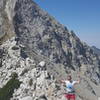 View of the final ascent leading to the summit of the Pfeifferhorn.