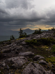 View of Katahdin from Chairback Mountain, just as a storm was rolling in from the west.