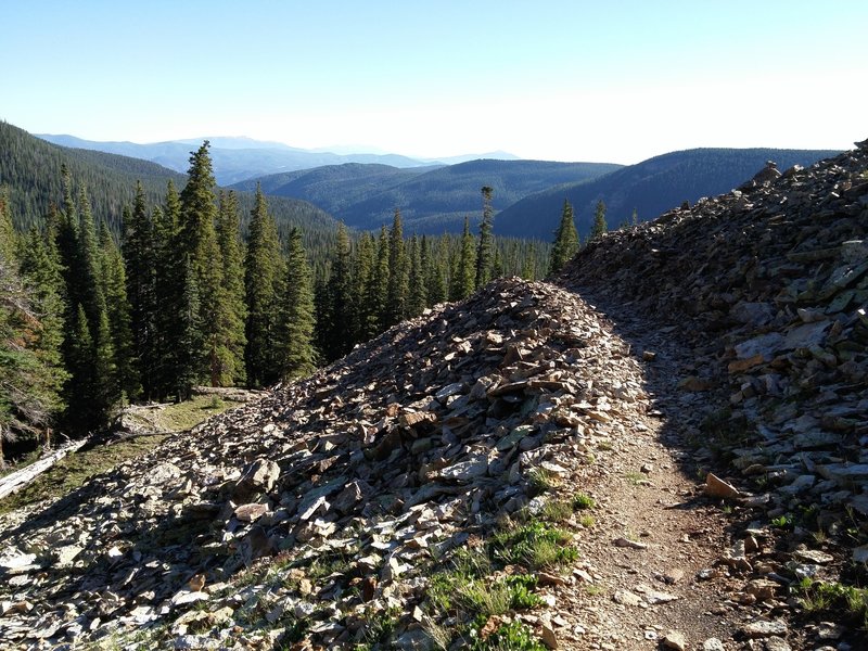 Scree field looking back to the north.