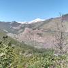 View of Wind River Peak heading down from the top.