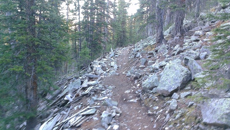 Great Flume Trail passes through several rocky, technical sections.