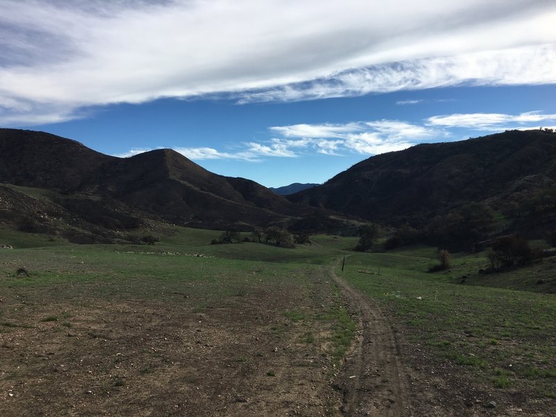 At the trailhead after recent heavy rains.