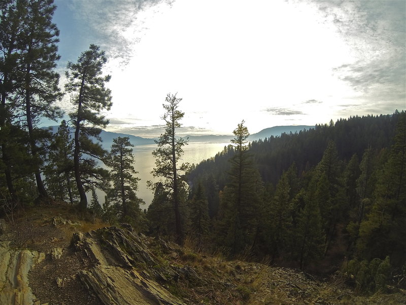 Looking southward over Lake Pend Oreille.