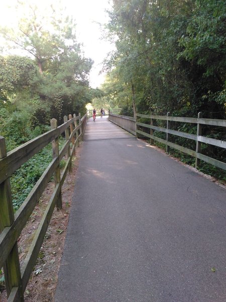 Boardwalk facing Meredith College.