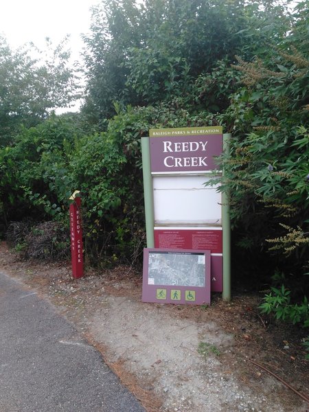 Reedy Creek trailhead at Meredith College