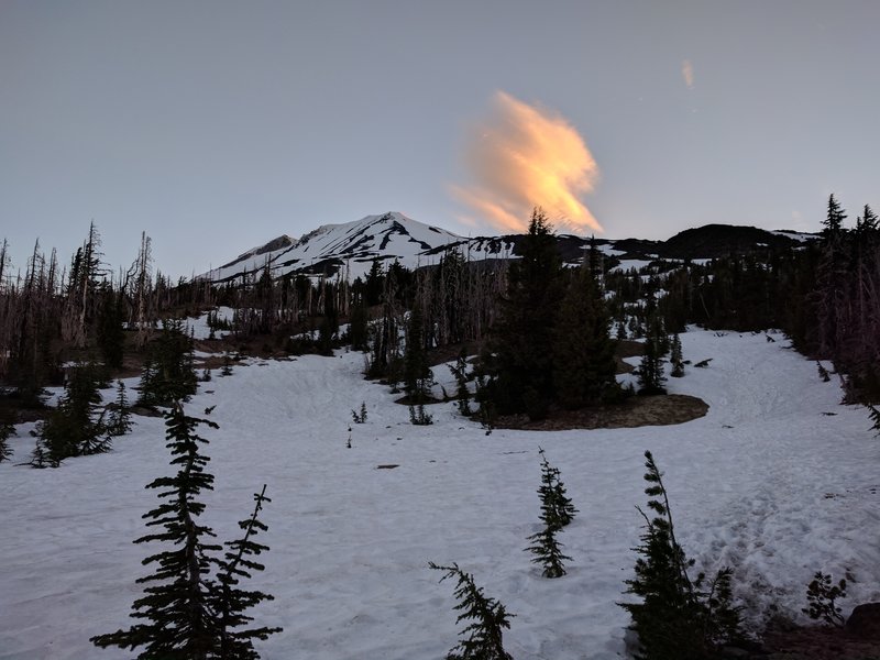 View of Pikers Peak from the lower section of the trailhead