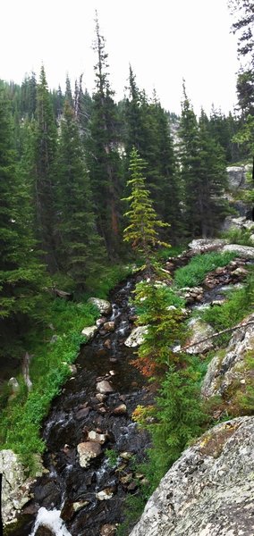 Looking down from a cliff above the Big Goose