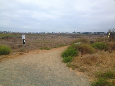At the trailhead, start on the singletrack path to the right.