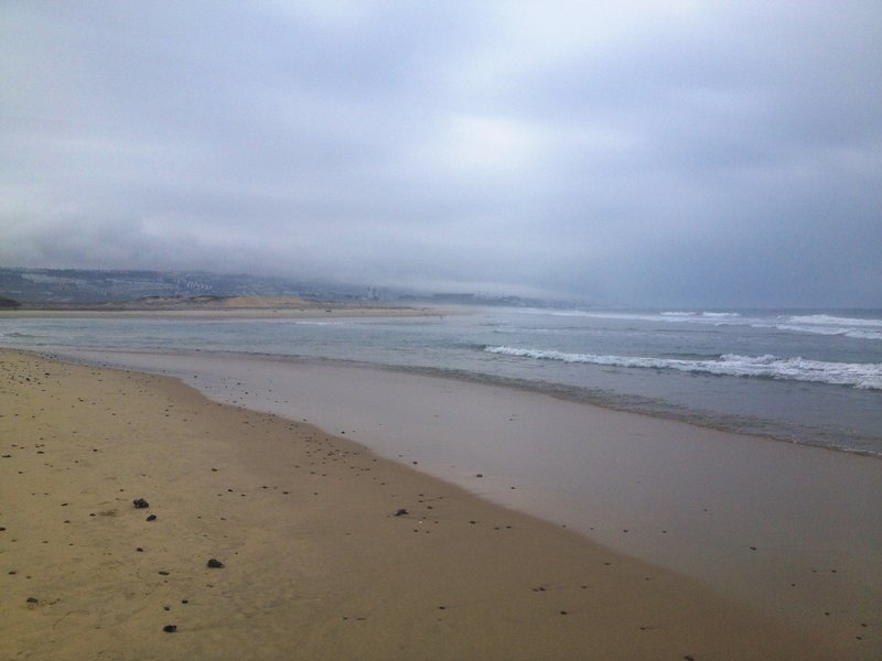 Where the Tijuana River meets the Pacific Ocean.