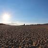 Climbing on sand dunes.