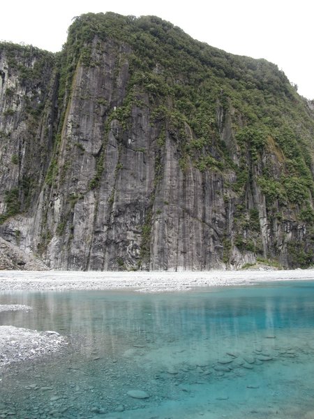 Rock face reflections.