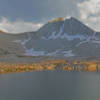 Claw Lake above Vee Lake. Tooth and Gruff lakes are slightly higher and easy to reach, but even more barren.