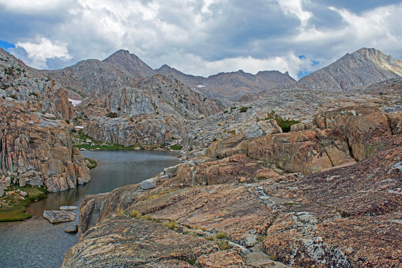 Little Bear Lake. Big Bear Lake is above the low gap at the back side of the lake.