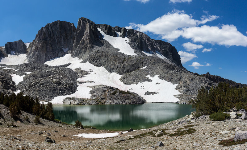 Patches of snow above Deer Lakes