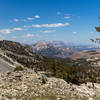 Mammoth Mountain, Barney Lake, and Skelton Lake from Duck Pass Trail