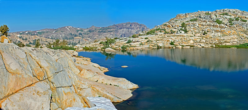 Sardella Lake looking towards East Flange Rock.