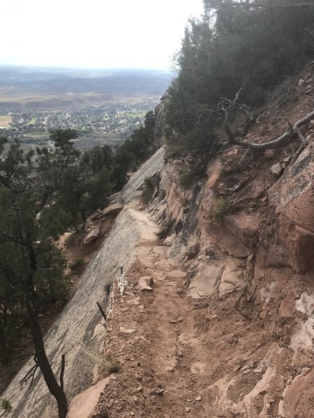 Steep narrow trails near the Cap.