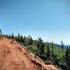 Steep grade and loose scree along the climb to S. Almagre, FS 379A.