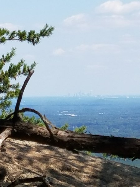 Charlotte in the distance on a hazy afternoon.