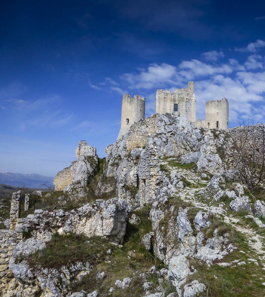 Visit the 1000 year old Rocca Calascio as you're passing through the Campo Imperatore (Emperor's Field).