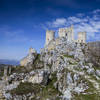 Visit the 1000 year old Rocca Calascio as you're passing through the Campo Imperatore (Emperor's Field).