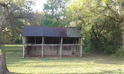 Old horse barn near north end of trail.
