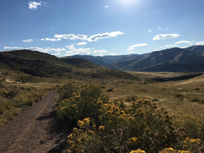 Views of the Front Range foothills heading down the mountain.