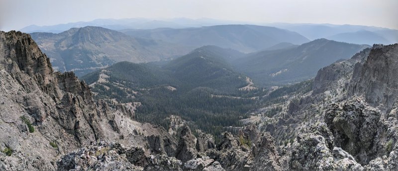 The view to the east from the plateau above the third major climb.