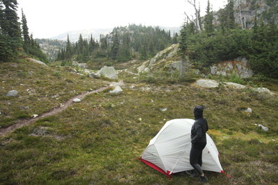 Camp at Upper Semaphore Lake