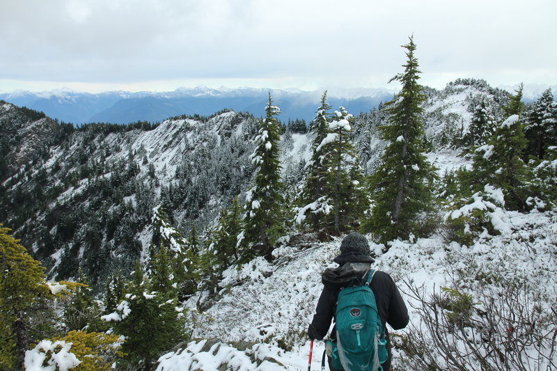 Summit ridge leading to Slollicum Peak