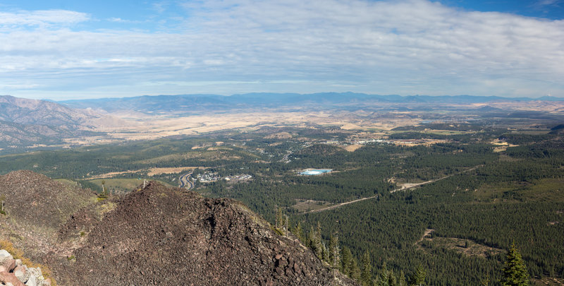 Panoramic view of Shasta Valley from the top of Black Butte.